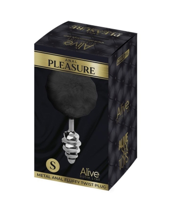 Пробка с хвостиком Metal Anal Fluffy Twist S