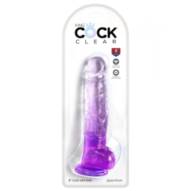 Фаллос King Cock Clear 8", Pipedream