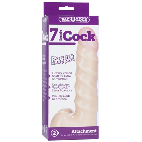 Фаллос-насадка Vac-U-Lock 7" Raging, Doc Johnson